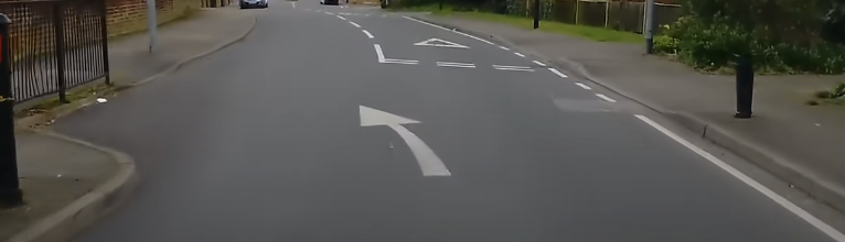 Curved Arrow Road Marking