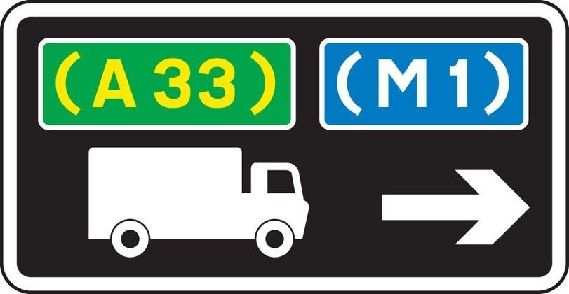 advisory-route-for-lorries sign
