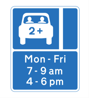 Lane Designated for High Occupancy Vehicles