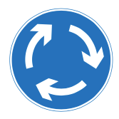 mini-roundabout sign