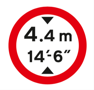 No Vehicles Over Height Shown