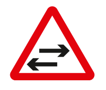 two-way-traffic-crosses-one-way-road sign
