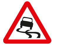 slippery road
